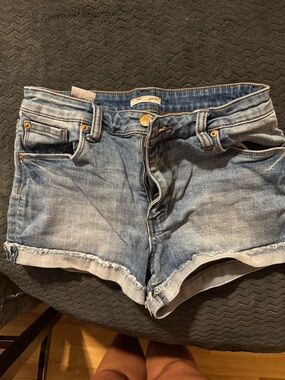 STS Blue Light Wash Frayed Hem Denim Shorts
